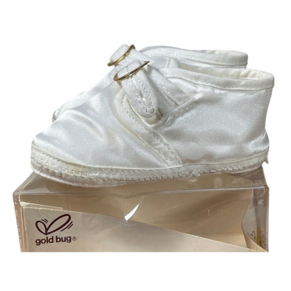 Adorable by TVBootees Infant Size‎ White Satin Christening Baby Booties